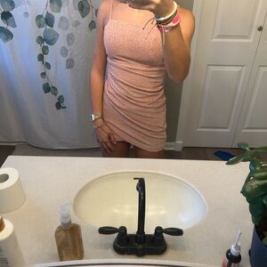 Mini light pink sparkly homecoming or dance dress. worn once